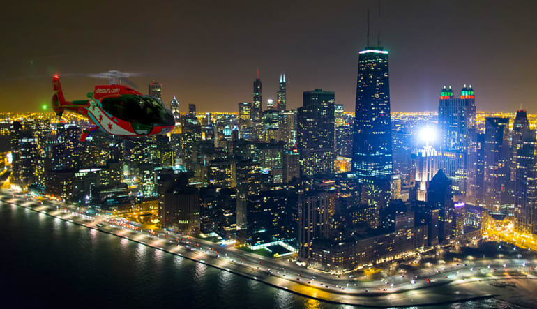 night helicopter tour chicago