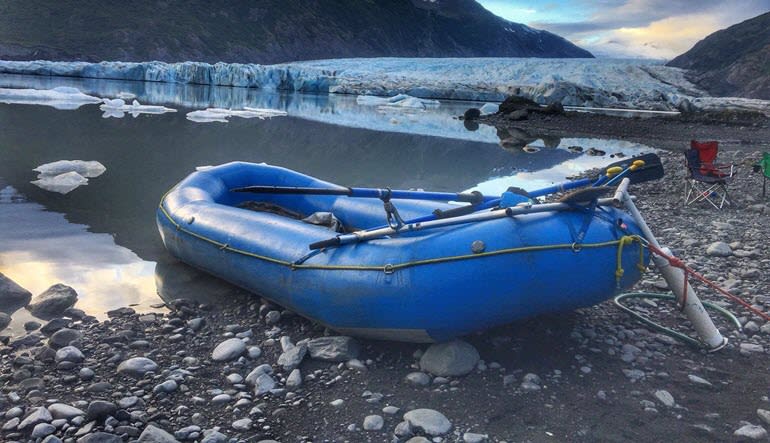 Alaskan Raft Trip Blue Raft