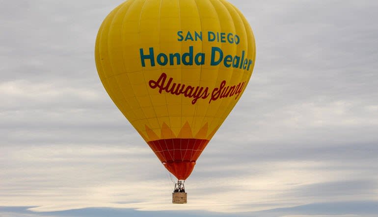hot air balloon san diego