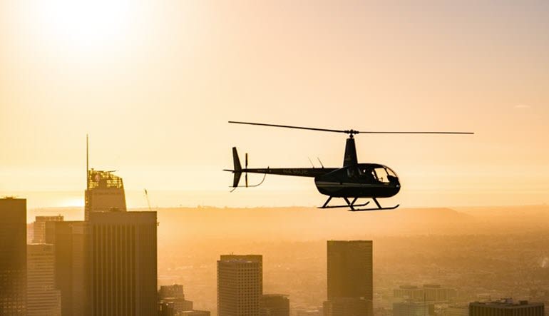 Private Helicopter Tour Los Angeles, Sunset Champagne Flight - 1 Hour