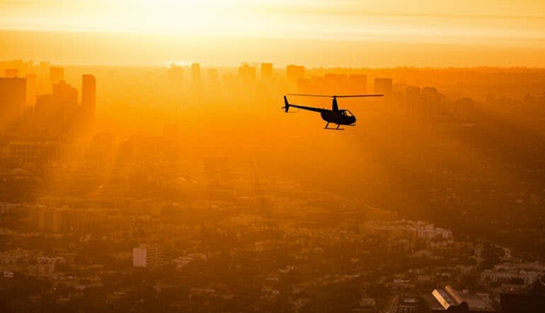 Private Helicopter Tour Los Angeles, Sunset Champagne Flight - 1 Hour