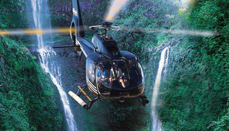 Helicopter Tour Maui Hawaii Molokai Deluxe waterfalls ride