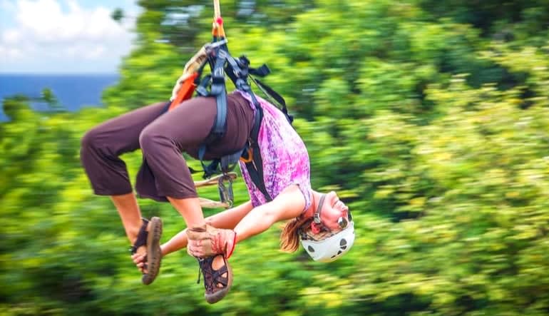 Northshore Zipline Upside Down