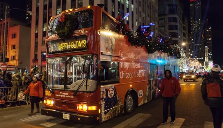 chicago night time bus tour