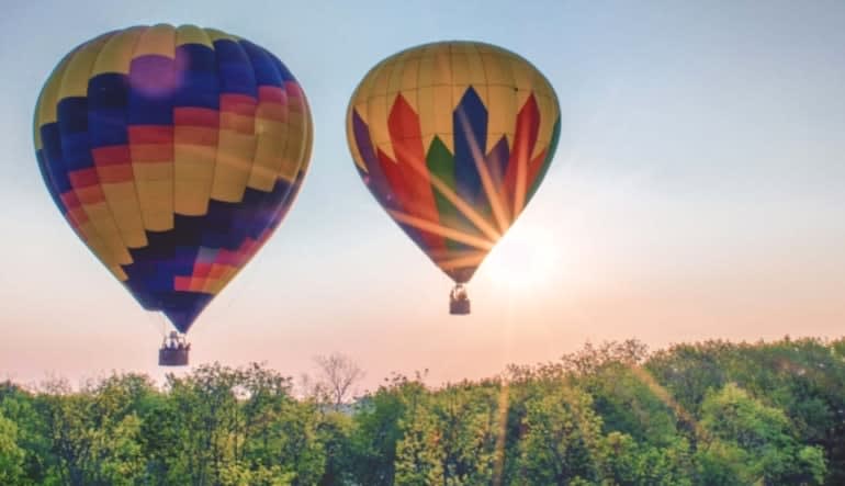 family hot air balloon ride