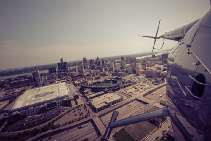 Private Helicopter Tour Detroit Michigan motor city chopper ride