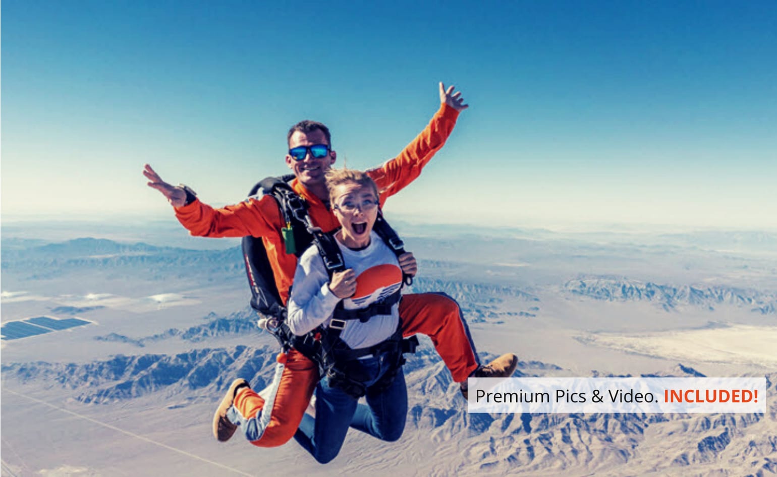 Go Jump Sky dive Las Vegas Tandem skydiving parachuting sin city go pro photo