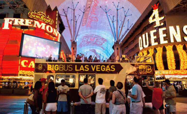 Open-Top Bus Night Tour and Fly LINQ Zipline Experience, Las Vegas - 3 Hours