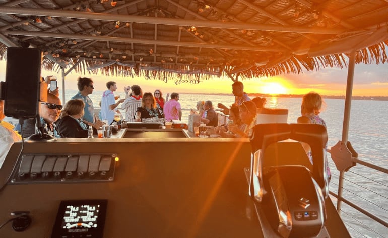 Sunset Cruise Tiki Boat Tour Weekday, New York - 90 Minutes