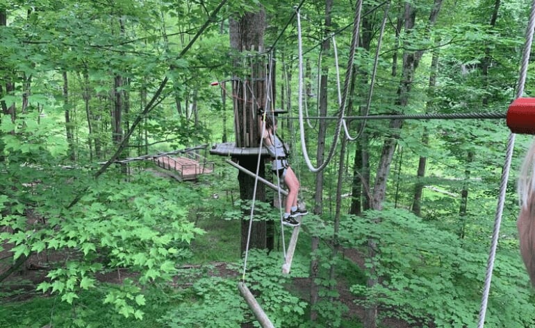 Beginner Zipline and Aerial Course Adventure Cleveland, Strongsville - 1 Hour