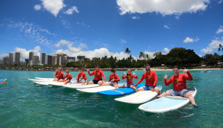 Oahu Semi-Private Surfing Lessons, Queen's Surf Beach - 2 Hours