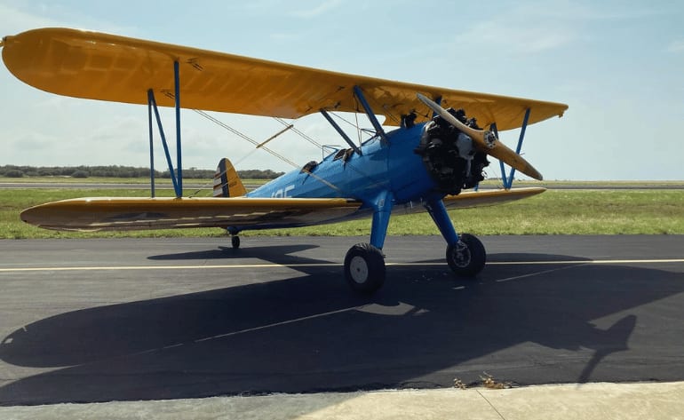 Authentic WWII Stearman Biplane Aerobatic Flight, Corpus Christi -  1 Hour