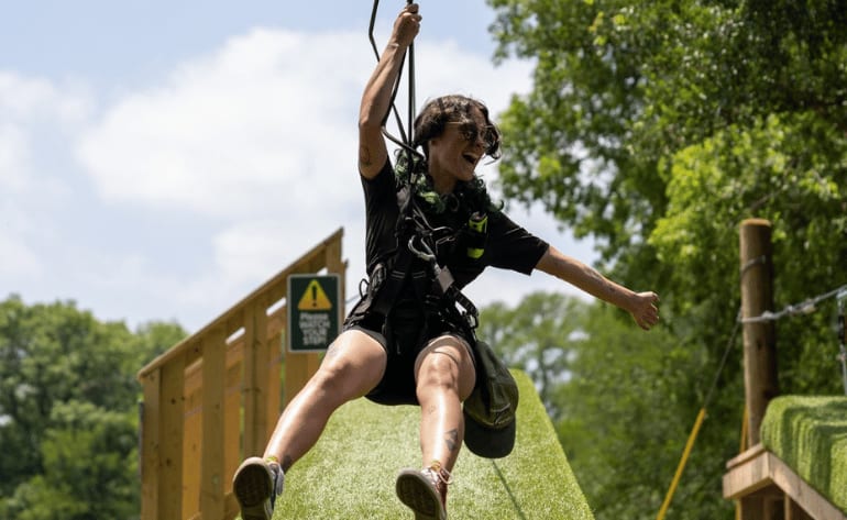 Zipline Treetop Adventure Full Course Access, Arlington - 3 Hours