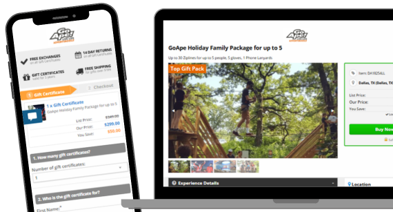 Digital and Physical Gift Certificates