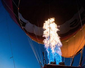 description of a hot air balloon flight