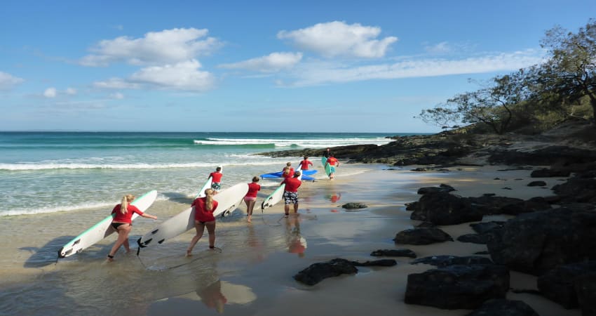 Epic 4WD Beach Drive with Surf Lesson, Day Tour - Noosa