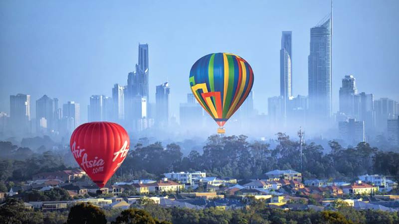 hot air balloon gold coast