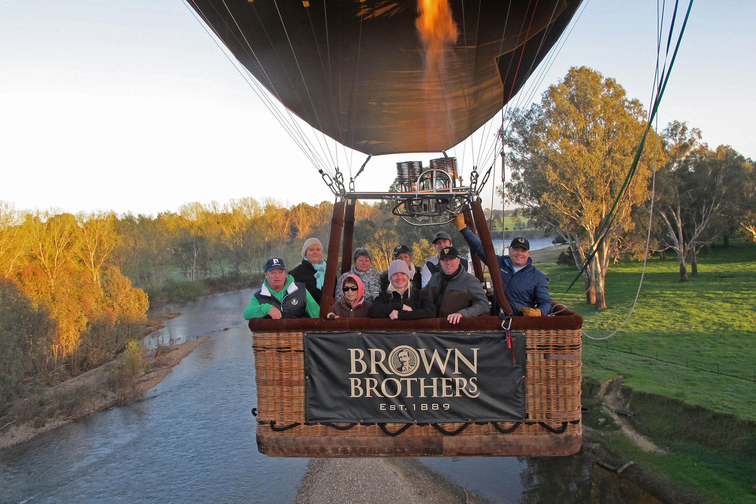 Hot Air Balloon Flight at Sunrise with Prosecco Breakfast