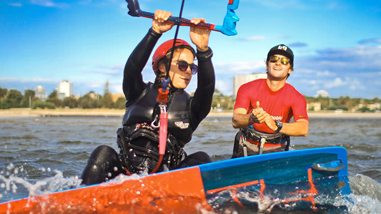 Full Day Private Kiteboarding Lesson with $500 Voucher - St Kilda Beach