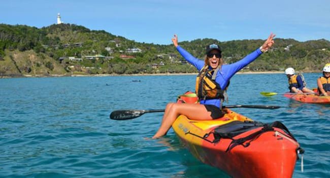 Dolphin kayak tour in Byron Bay