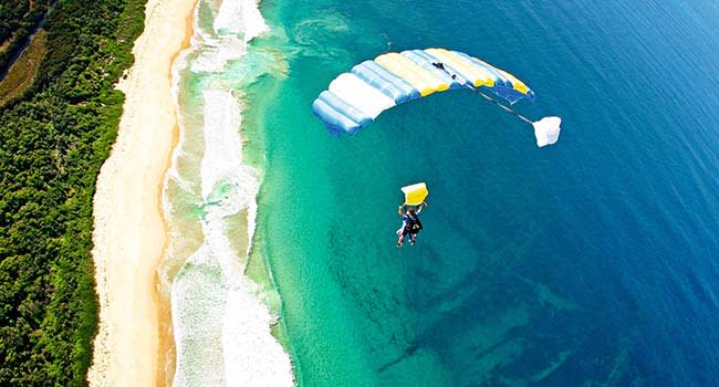 Sky diving, Wollongong