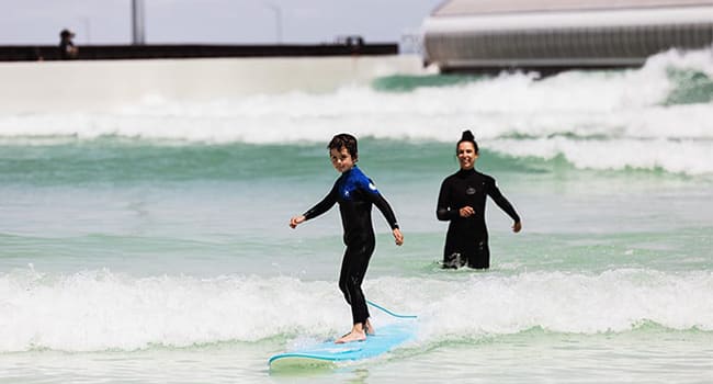 Surfing and stand up paddleboarding