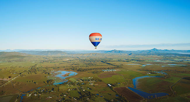 Hot Air Balloon over the Gold Coast Hinterlands