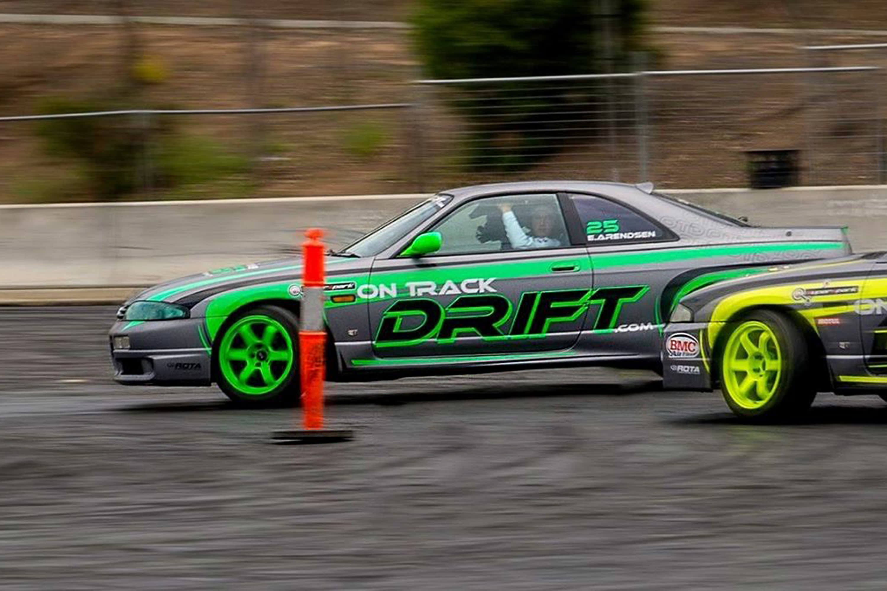 Drifting, 4 Drift Battle Hot Laps Queensland Raceway, Brisbane
