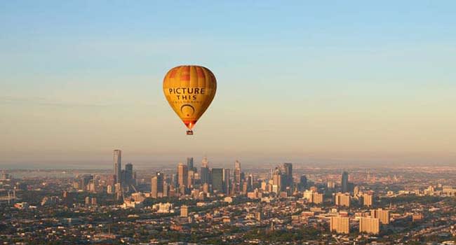 Hot air balloon flight