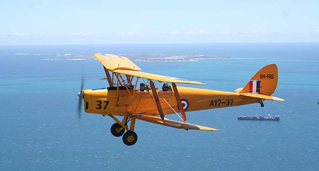 Tiger moth scenic flight, Perth