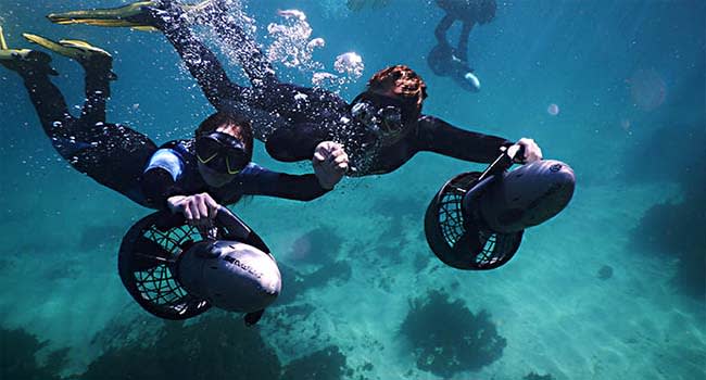 Underwater scooters, Gordon’s Bay