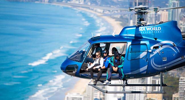 Helicopter skydiving, Surfers Paradise