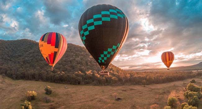 Hot air balloon flight