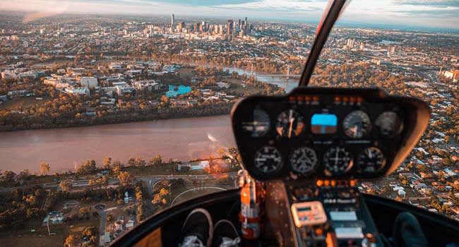 A private helicopter flight