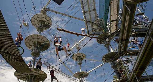 Aerial obstacle adventure park