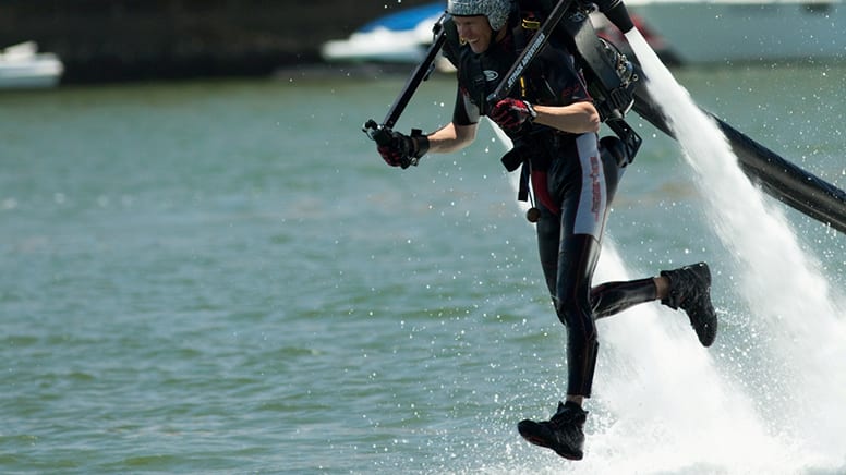 After complaints, what makes water-powered jet packs a concern