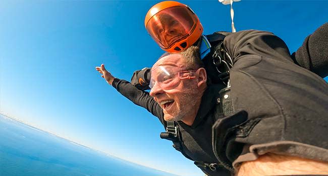 Dad's face at 15,000ft