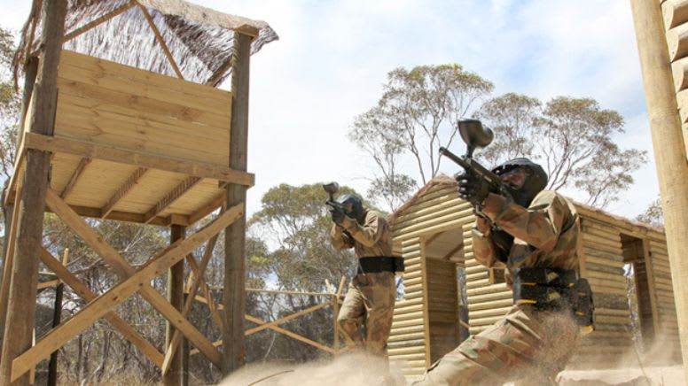 Paintball Half Day Game, 100 Paintballs - Monarto, Adelaide - For up to 8