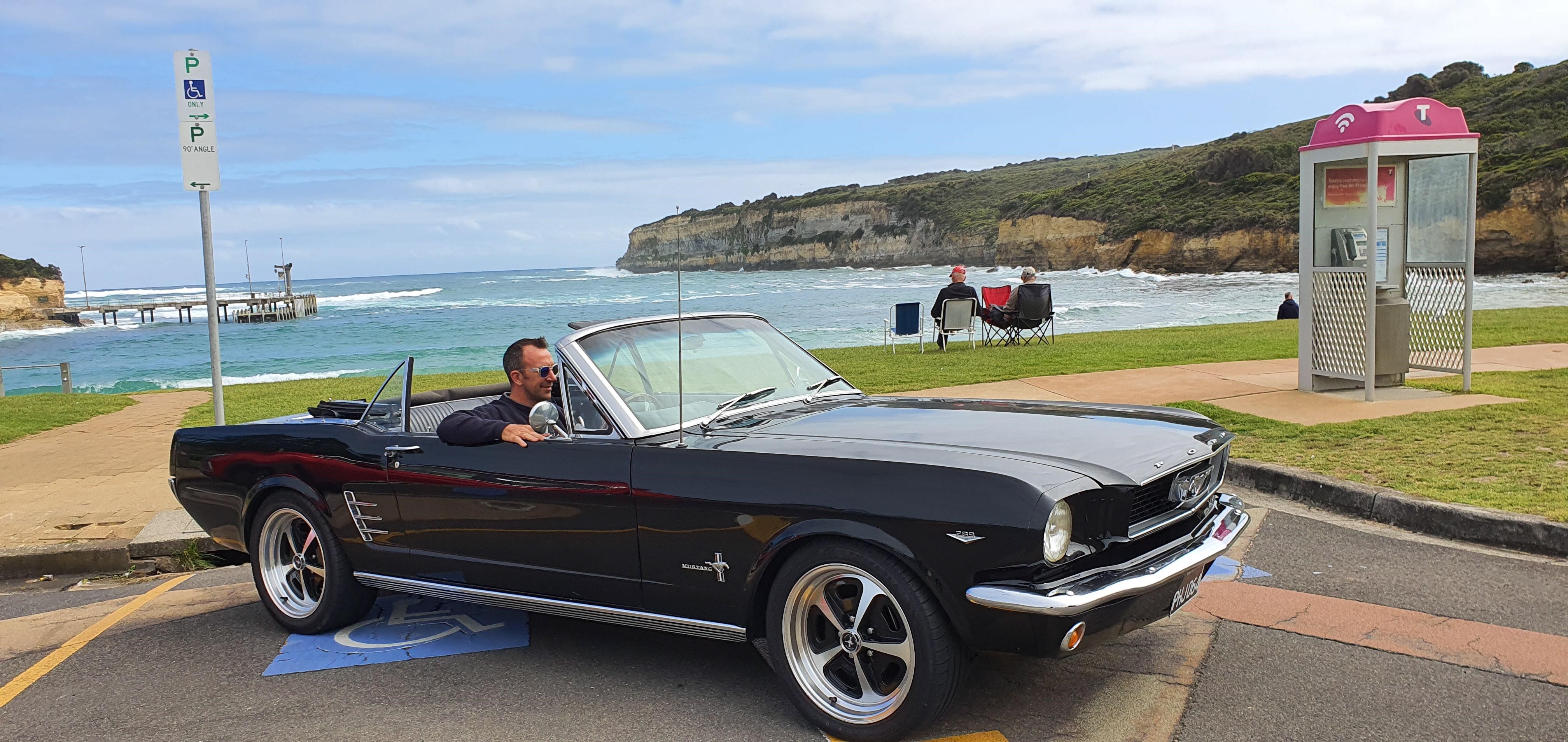 1966 Ford Mustang Convertible Car Hire, 6-hours, Midweek– Moorabbin