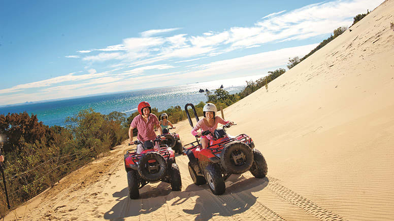 Moreton Bay Cruise with Dolphin Feeding and Quad Bike Tour