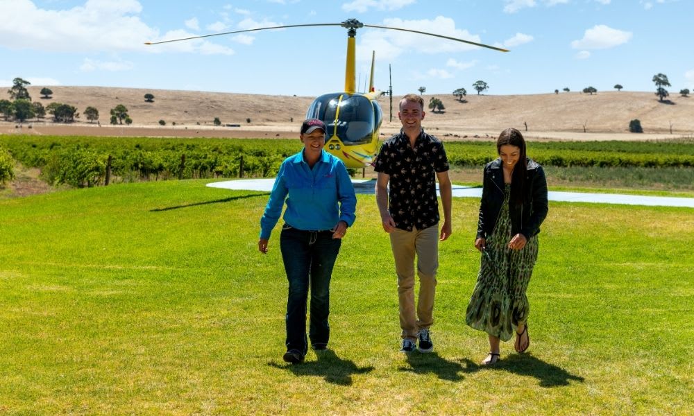 Scenic Helicopter Flight & Outback Pub Experience - Barossa Valley - For 3