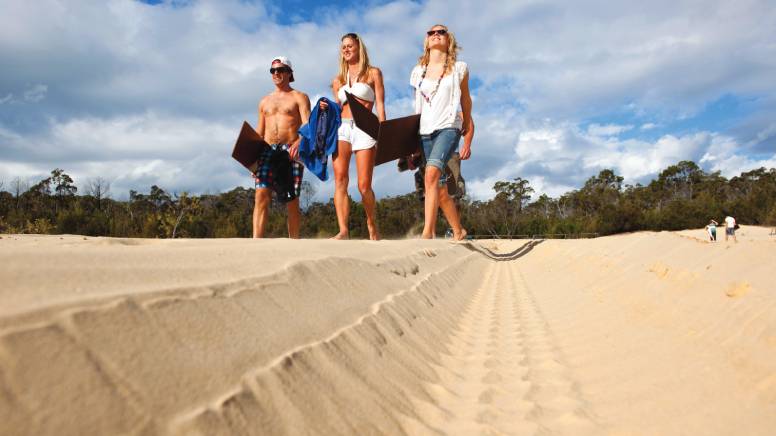 Moreton Bay Cruise with Dolphin Feeding and Desert Safari