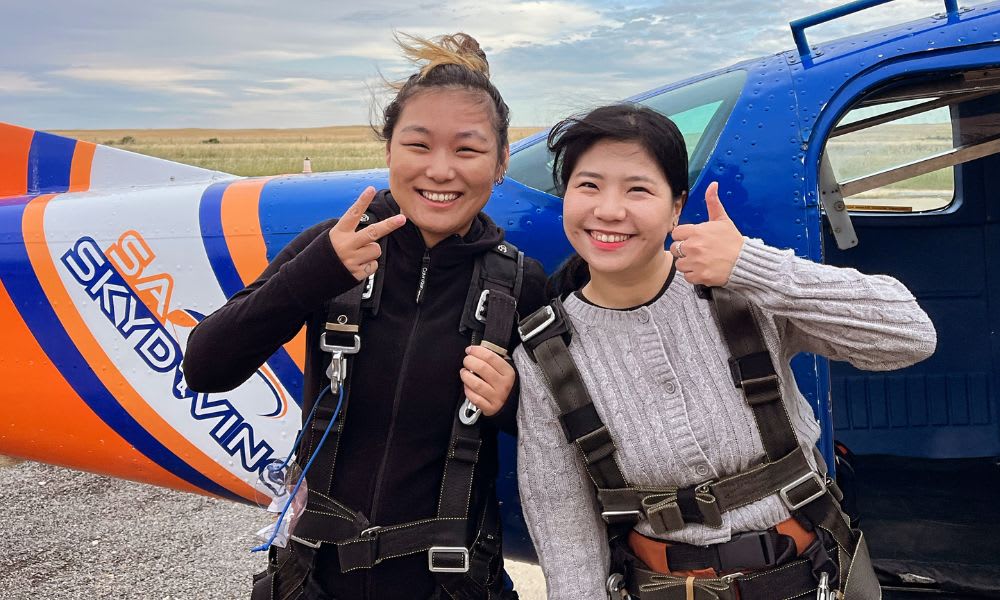 Tandem Skydive 7500ft - Langhorne Creek, SA