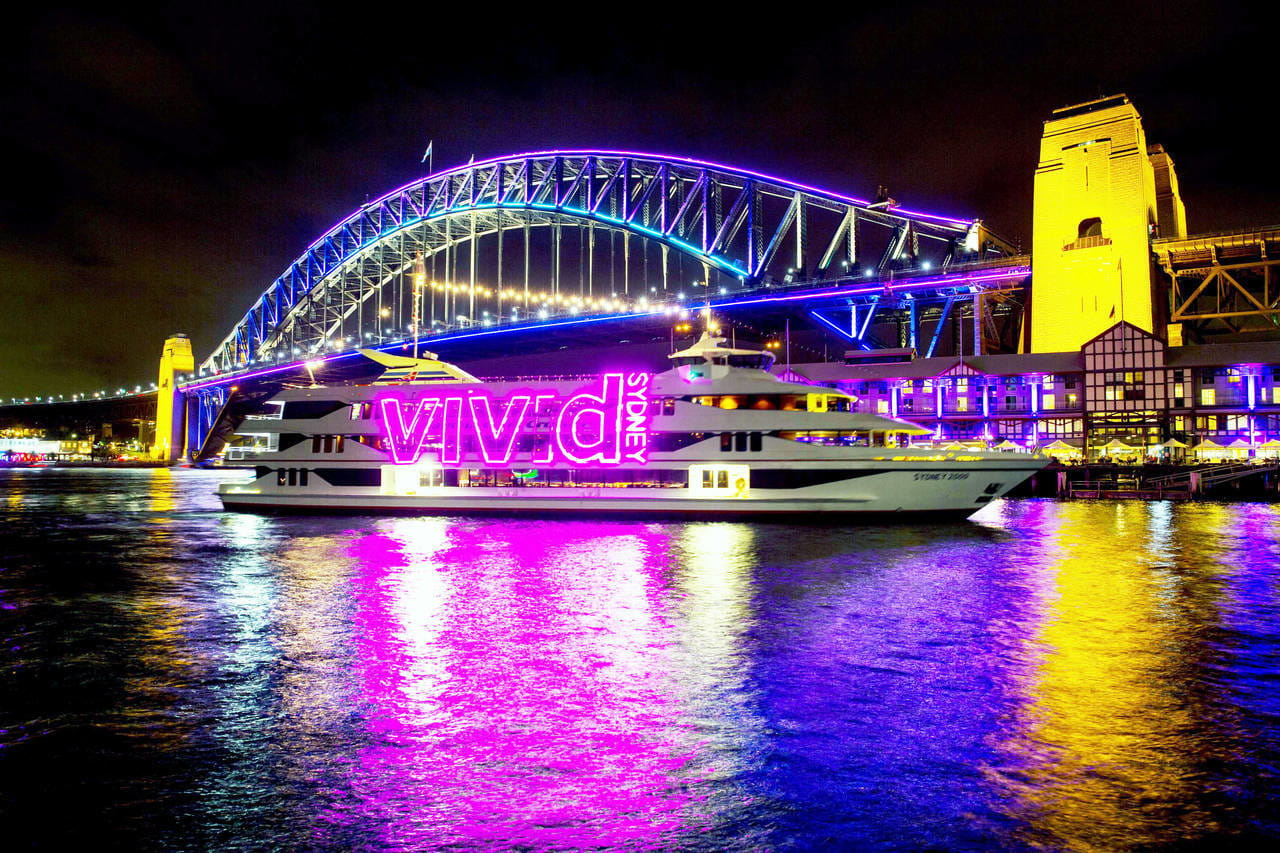 60 Minute Vivid Sydney Lights Evening Cruise Adrenaline