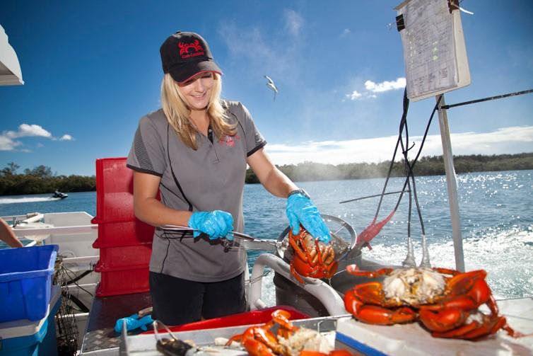 Tweed River Cruise with Crab Catching and Buffet Lunch Adrenaline