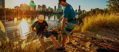 abseiling