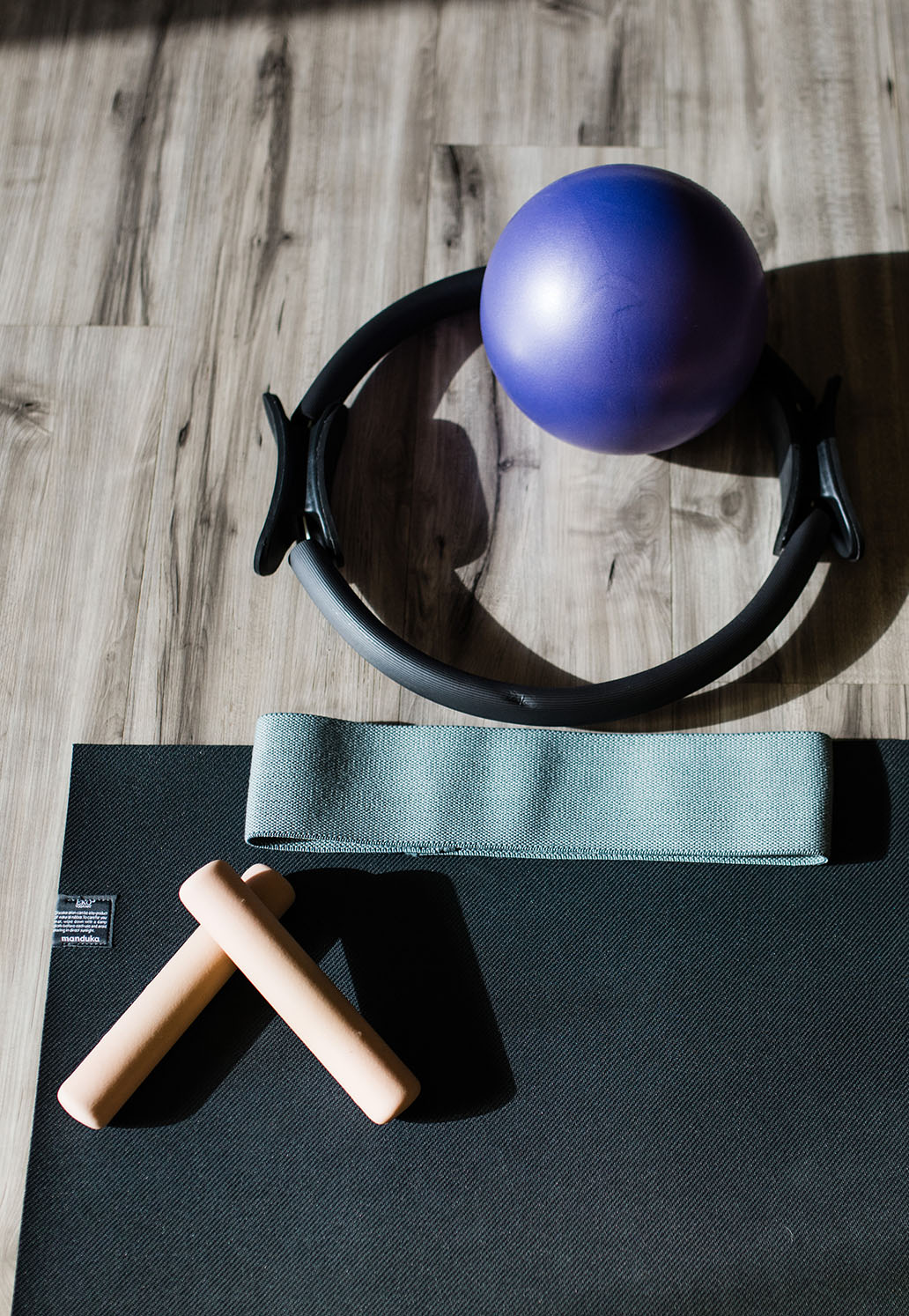 Performing yoga at the Advanced Training's studio.