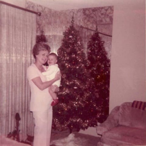 Stacy as a baby and her grandmother