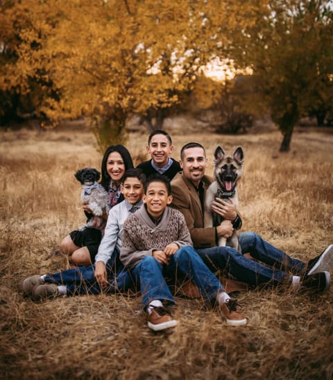 Adrian Serna and family