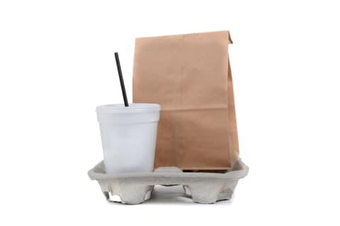 Takeout bag and drink